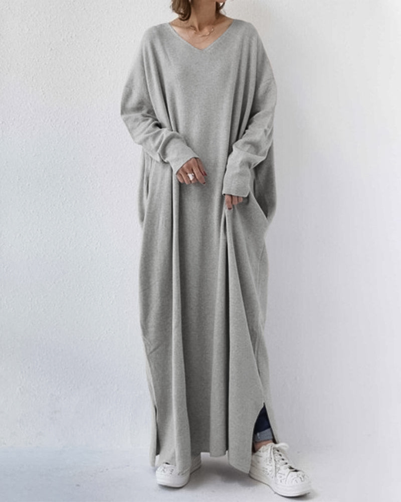 Carla | Elegante winter maxi-jurk voor dames met lange mouwen