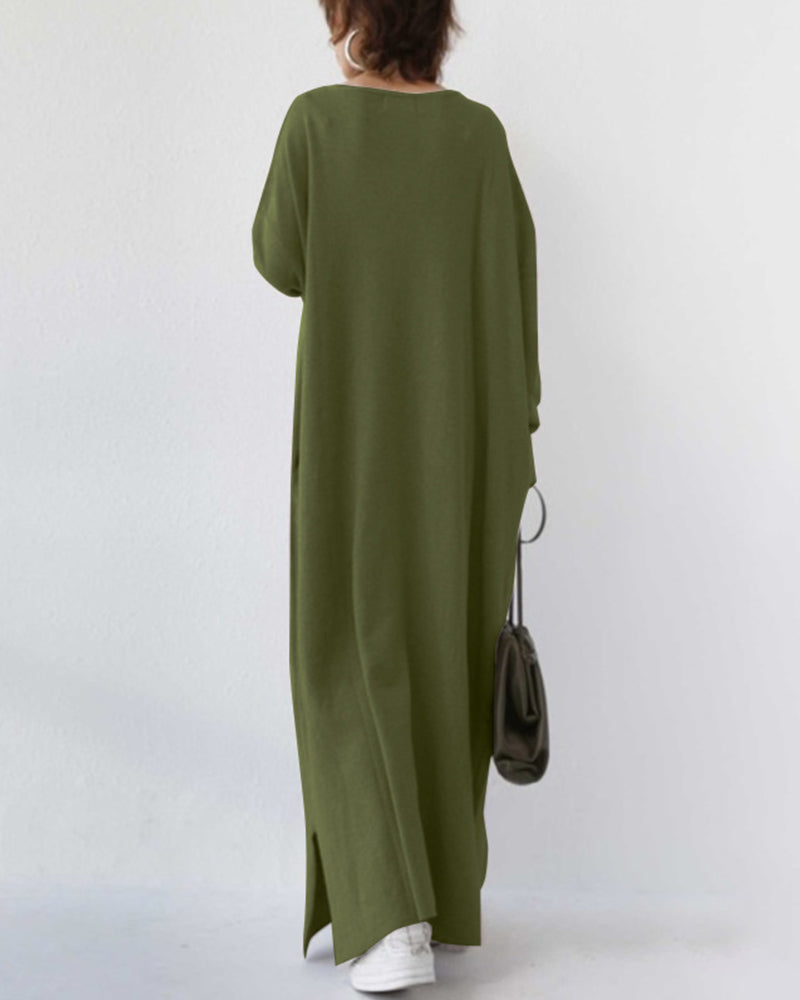 Carla | Elegante winter maxi-jurk voor dames met lange mouwen
