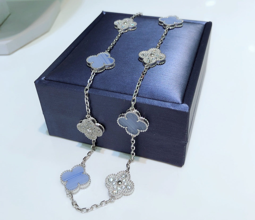 Clover™ | Chalcedoon & Diamanten Ketting (10 Motieven)