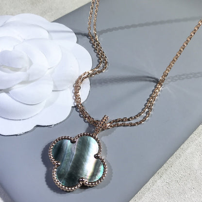 Clover™ | Big Clover Dark MOP Gold Ketting