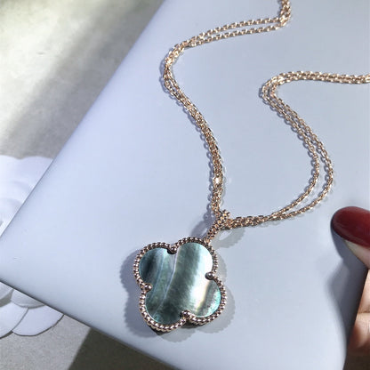 Clover™ | Big Clover Dark MOP Gold Ketting