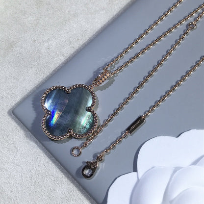 Clover™ | Big Clover Dark MOP Gold Ketting