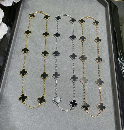 Clover™ | Onyx Zilveren Ketting (10 Motieven)