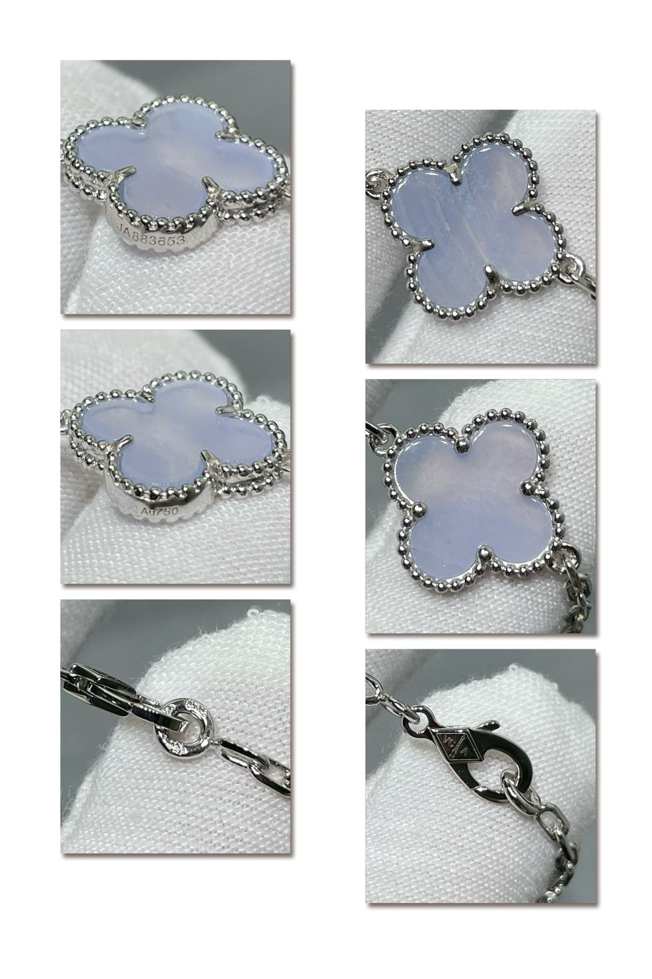 Clover™ | Chalcedoon Zilveren Ketting (86 cm)