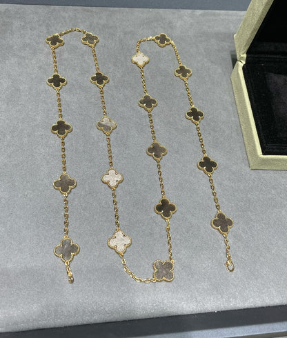 Clover™ | Grey MOP Pink Gold Ketting (20 Motieven).