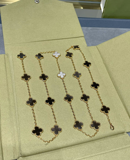 Clover™ | Grey MOP Pink Gold Ketting (20 Motieven).