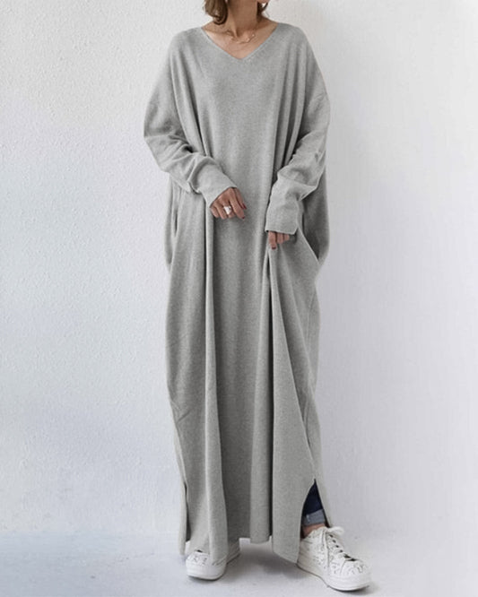 Carla | Elegante winter maxi-jurk voor dames met lange mouwen
