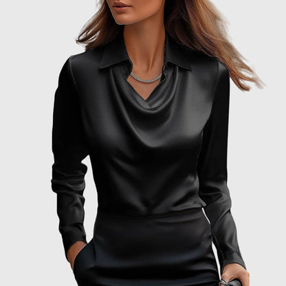 Silvia™ | Elegante Satijnen Blouse