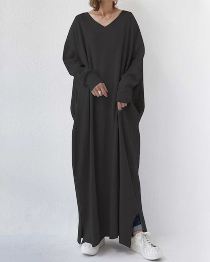 Carla | Elegante winter maxi-jurk voor dames met lange mouwen