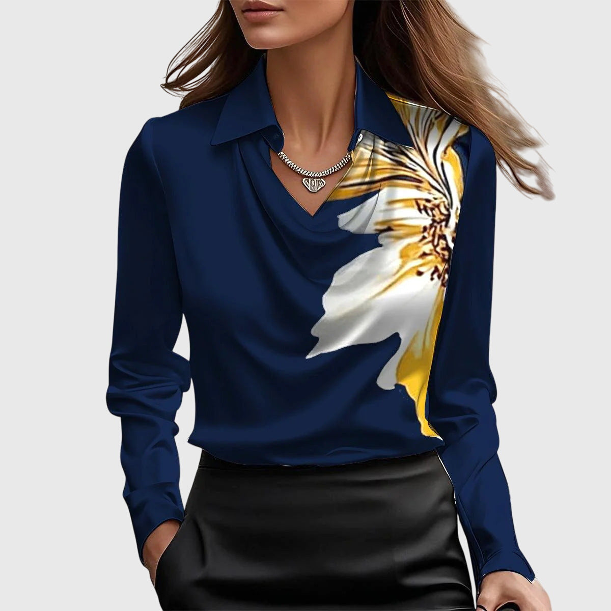 Silvia™ | Elegante Satijnen Blouse