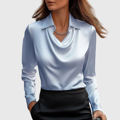 Silvia™ | Elegante Satijnen Blouse