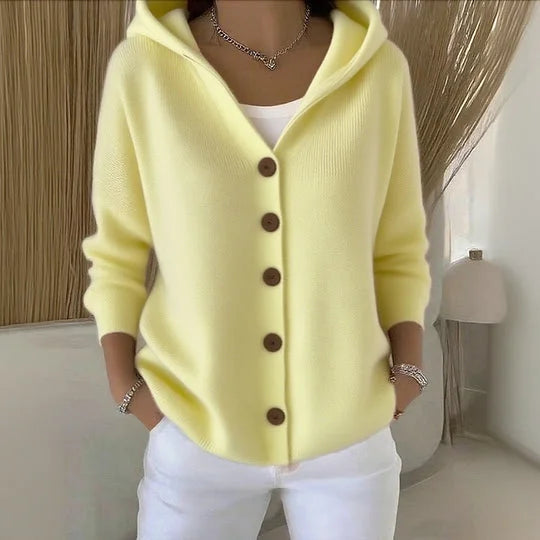 Jolita™ | Knusse Hooded Cardigan met Knopen