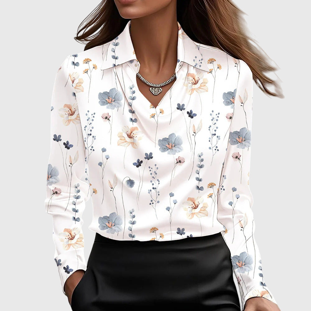 Silvia™ | Elegante Satijnen Blouse