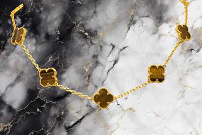 Tiger™ | Vintage Tiger Eye Gouden Ketting (10 Motieven, 42 cm)