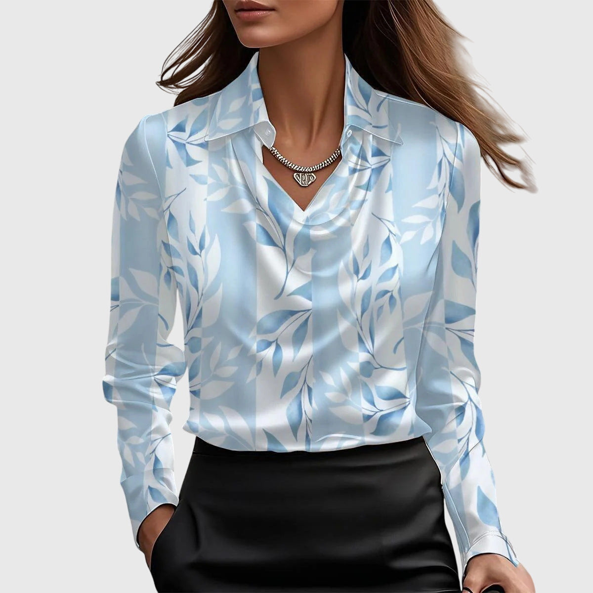 Silvia™ | Elegante Satijnen Blouse