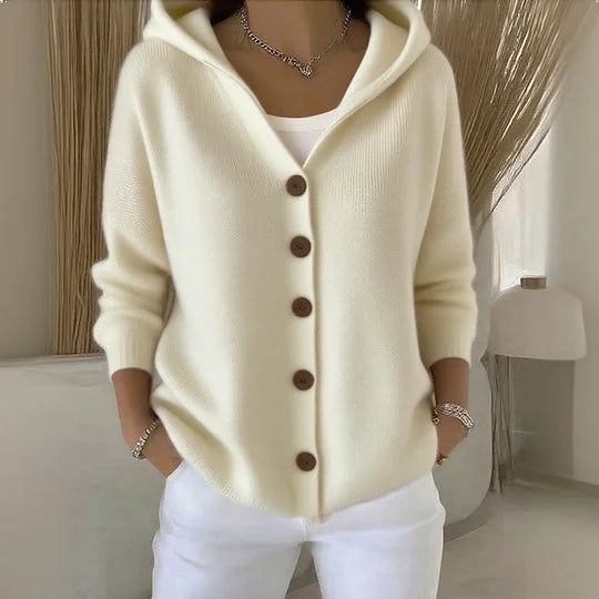 Jolita™ | Knusse Hooded Cardigan met Knopen