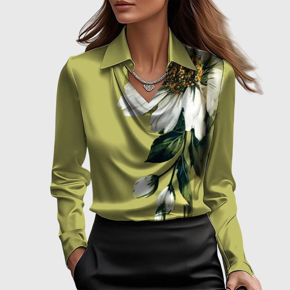 Silvia™ | Elegante Satijnen Blouse