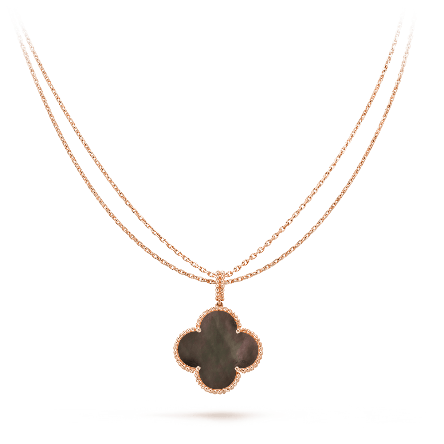 Clover™ | Big Clover Dark MOP Gold Ketting