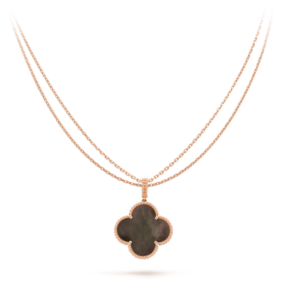 Clover™ | Big Clover Dark MOP Gold Ketting