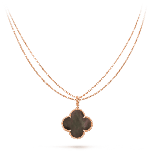 Clover™ | Big Clover Dark MOP Gold Ketting