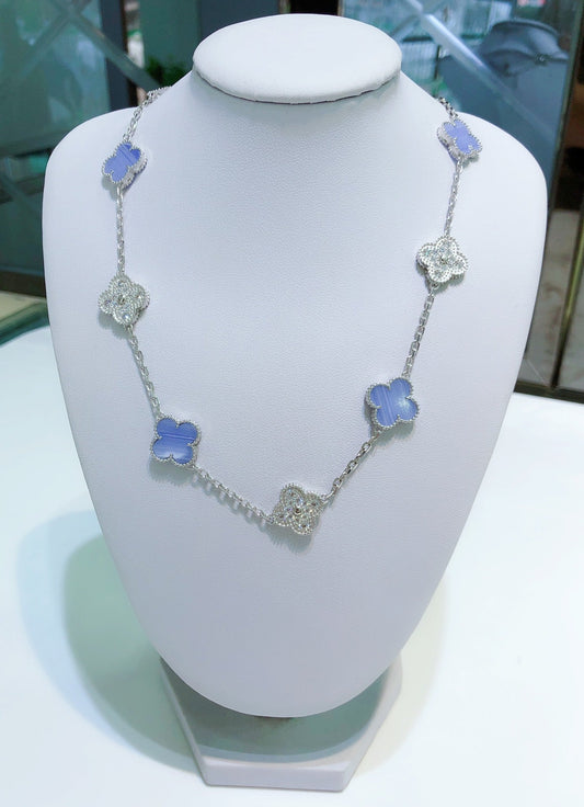 Clover™ | Chalcedoon & Diamanten Ketting (10 Motieven)