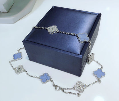 Clover™ | Chalcedoon & Diamanten Ketting (10 Motieven)