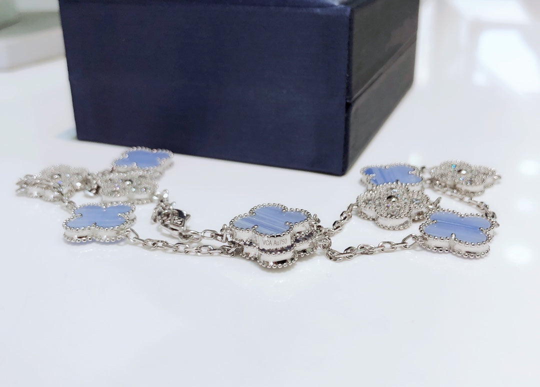 Clover™ | Chalcedoon & Diamanten Ketting (10 Motieven)